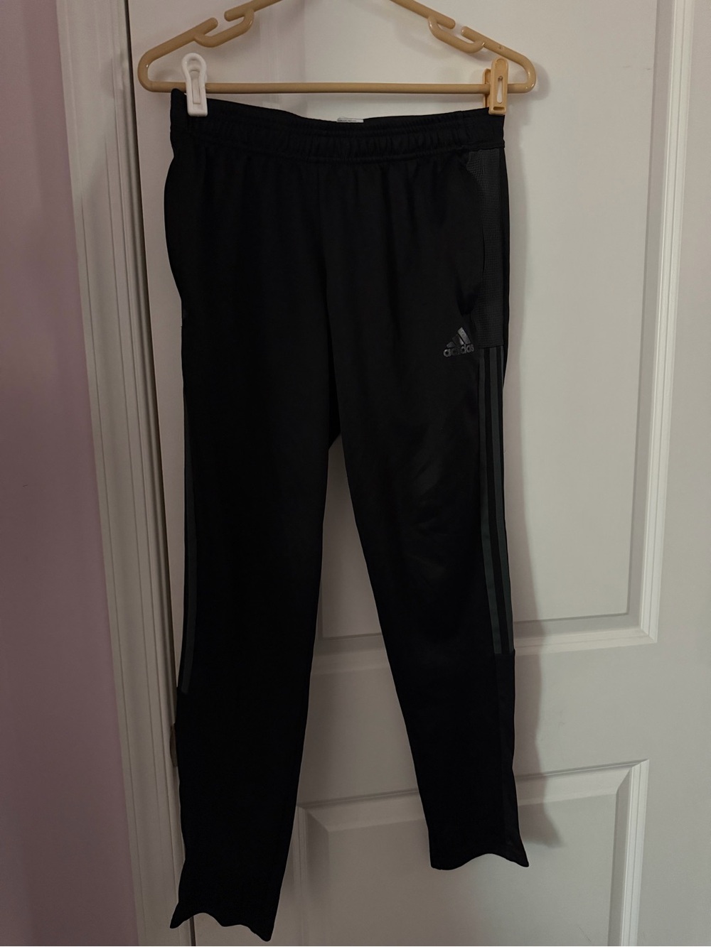 adidas Black Kids Track Joggers with Subtle Side Stripes